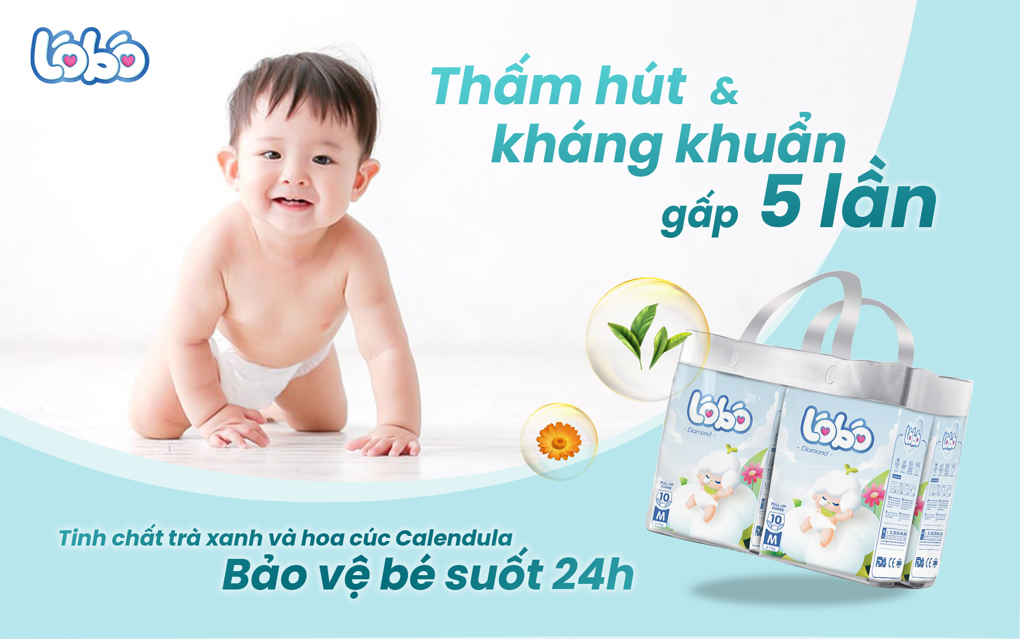 Kháng khuẩn, chăm sóc và phục hồi da dịu nhẹ