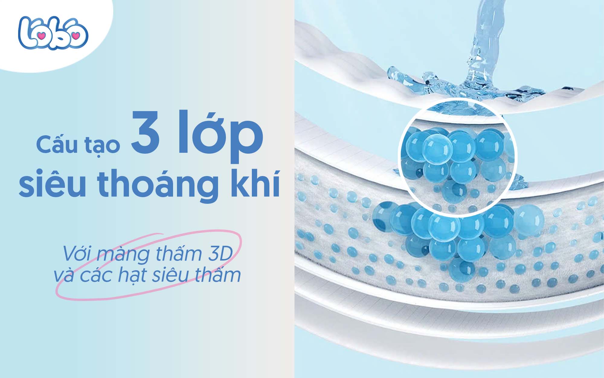 Thoáng mịn, mềm mại nâng niu làn da bé