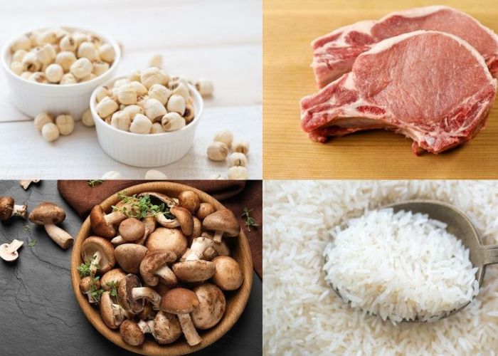 Cháo hạt sen thịt lợn bổ sung đầy đủ protein cùng chất xơ cho bé