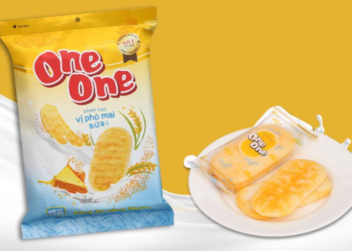 Bánh gạo One One được sản xuất từ gạo nguyên chất